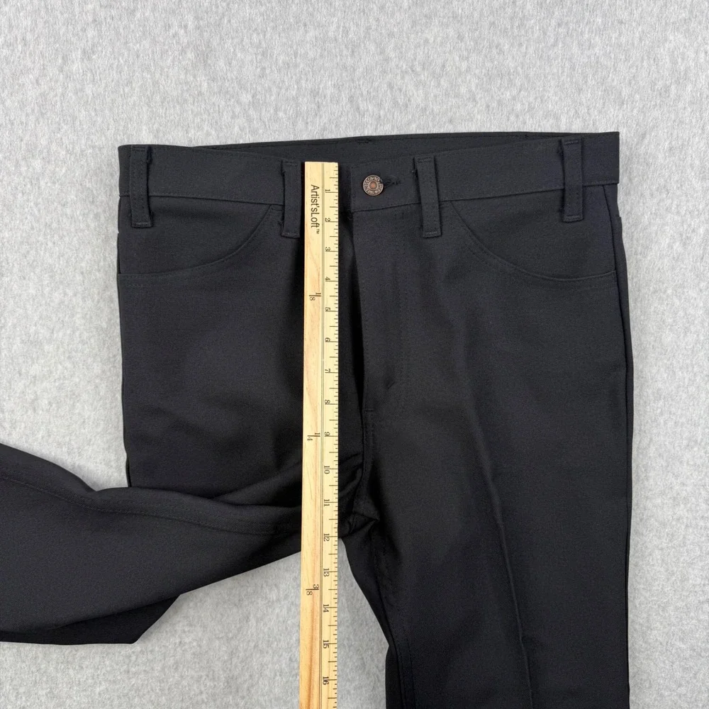 Vintage Levis Pants Mens Fits 33x28 Black 517 Sta Prest Bootcut 70s Made in USA